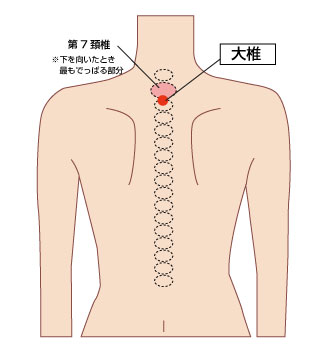 大椎（だいつい）】のど・呼吸器・鼻の疾患｜富津市のSANRI鍼灸整骨院